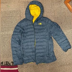 The North Face down hoodie men size L
